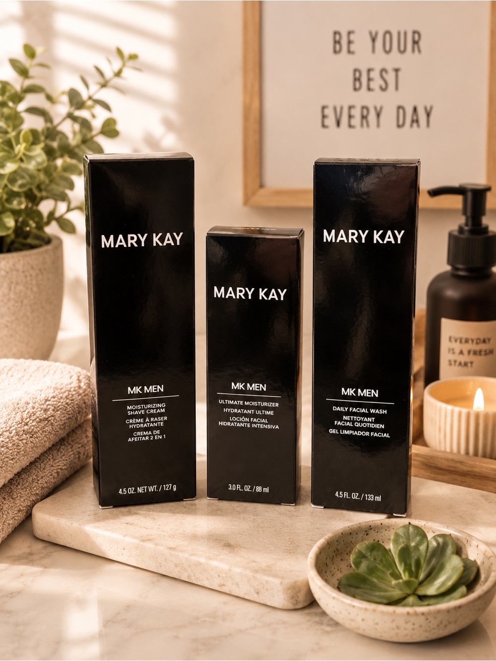 Mary Kay MK Men Skincare Set in Black Packaging